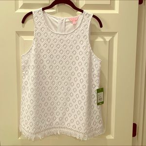 Lily Pulitzer Island Time Knit Lace Top